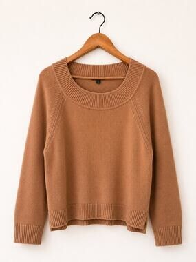 J Crew Brown Tight Knit Sweater Womens Sz S Cosy Normcore Staple Granola Basic
